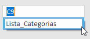 nome da lista de categoria